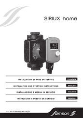 salmson SIRIUX home Instalacion Y Puesta En Servicio