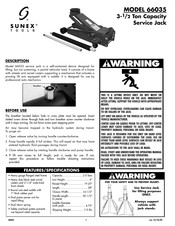 Sunex Tools 66035 Manual De Instrucciones