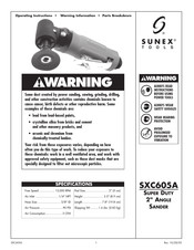 Sunex Tools SXC605A Instrucciones De Operación