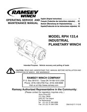 RAMSEY WINCH RPH 133,4 Manual De Operacion, Servicio Y Mantenimiento