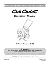 Cub Cadet JS 1150 Manual Del Operador