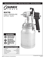 Sunex Tools SX76 Instrucciones De Operación