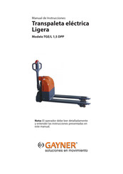 GAYNER TGE/L 1,5 DPP Manual De Instrucciones