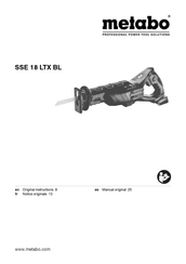 Metabo SSE 18 LTX BL Manual Original