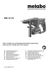 Metabo SBE 18 LTX Manual Original