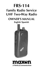 Maxon FRS-114 Manual Del Usario