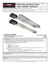 HeatStar ER2STG 80-125 Instrucciones De Uso Y Manual Del Propietario