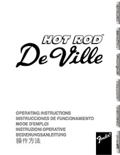 Fender HOT ROD DeVille Instrucciones De Funcionamiento