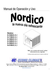 Econo Climas Nordico N-10500-I Manual De Operación Y Uso