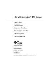 Sun Microsystems Ultra Enterprise 450 Notas Sobre El Producto