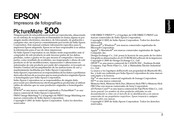 Epson PictureMate 500 Manual Del Usuario