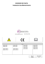 Hosdecora 60/40 CPE-D Serie Instalación, Uso, Mantenimiento