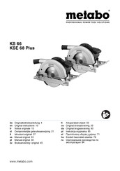 Metabo KS 66 Manual Del Usuario