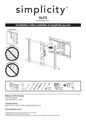 Simplicity SLF3 Manual De Instrucciones