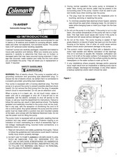 Coleman 75-AHSWP Manual De Instrucciones