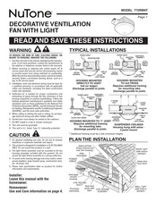 Nutone 772RBNT Manual De Instrucciones