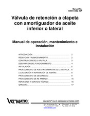 Val-Matic AWWA C508 Manual De Operación, Mantenimiento E Instalación