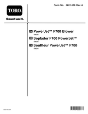 Toro PowerJet F700 Manual Del Operador