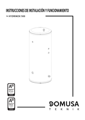 DOMUSA TEKNIK HYDRINOX 500 Instrucciones De Instalación Y Funcionamiento