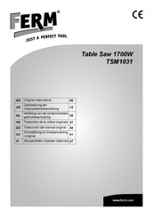 Ferm TSM1031 Traducción Del Manual Original