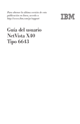 IBM NetVista X40 6643 Guia Del Usuario