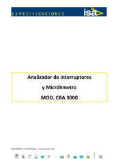 ISA CBA 1000 Manual Del Usaurio