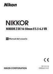 Nikon NIKKOR Z DX 16-50mm f/3.5-6.3 VR Manual Del Usuario