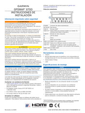 Garmin GPSMAP 8700 Instrucciones De Instalación