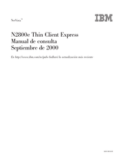 IBM NetVista N2800e Thin Client Express Manual De Consulta