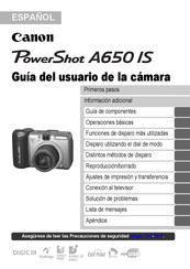 Canon PowerShot A650 IS Guia Del Usuario