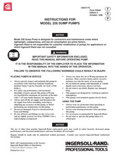 Ingersoll Rand 226A1 Manual De Instrucciones