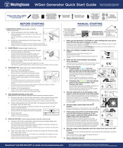 Westinghouse WGen5300DFv Guia De Inicio Rapido