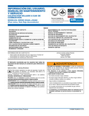 Johnson Controls DGAH056BBSD Información Del Usuario, Manual De Mantenimiento Y Servicio