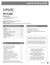 Vive Comfort TP-P-605 Manual De Instalación