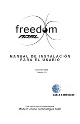 Zhone Technologies freedom 6205 Manual De Instalación Para El Usario