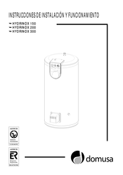 DOMUSA HYDRINOX 300 Instrucciones De Instalación Y Funcionamiento