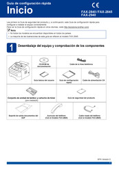 Brother FAX-2840 Guía De Configuración Rápida