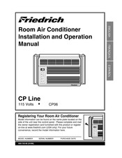 Friedrich CP05 Manual De Instalación Y Operación