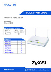 Zyxel NBG-419N Guia De Inicio Rapido