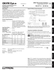 Lutron GRAFIK Eye GRX-TVI Instrucciones De Instalación Y  Operación