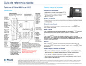 Mitel MiVoice 6920 Guía De Referencia Rápida