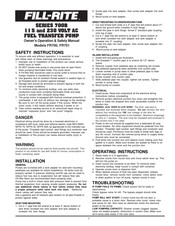 FILL-RITE 700B Serie Manual De Operación Y Seguridad