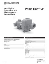 Goulds Pumps Prime Line SP Manual De Instalación, Operación Y Mantenimiento