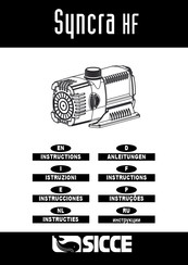 Sicce Syncra HF Serie Manual De Instrucciones