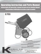 Kushlan Products K PRO Instrucciones De Operación Y Manual De Partes