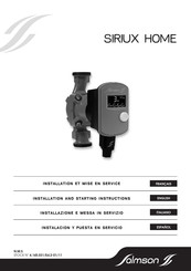 salmson SIRIUX home Instalacion Y Puesta En Servicio