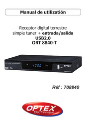 Optex ORT 8840-T Manual De Utilizatión