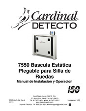 Cardinal Detecto 7550 Manual De Instalación Y Operación