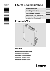 Lenze L-force Communication EthernetCAN EMF2180IB Instrucciones Para El Montaje