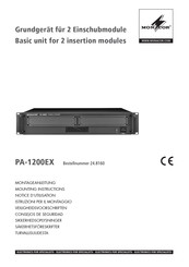 Monacor PA-1200EX Consejos De Seguridad